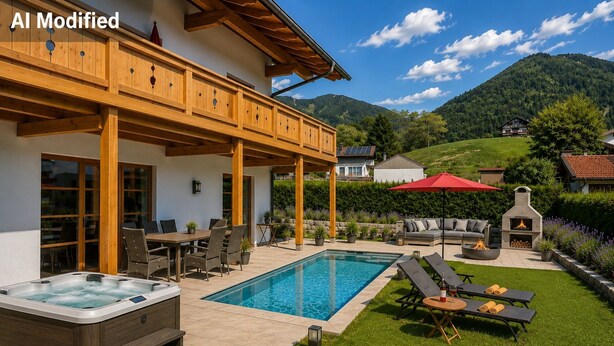 Outdoor dining - Vrbo Property (Unterwössen)