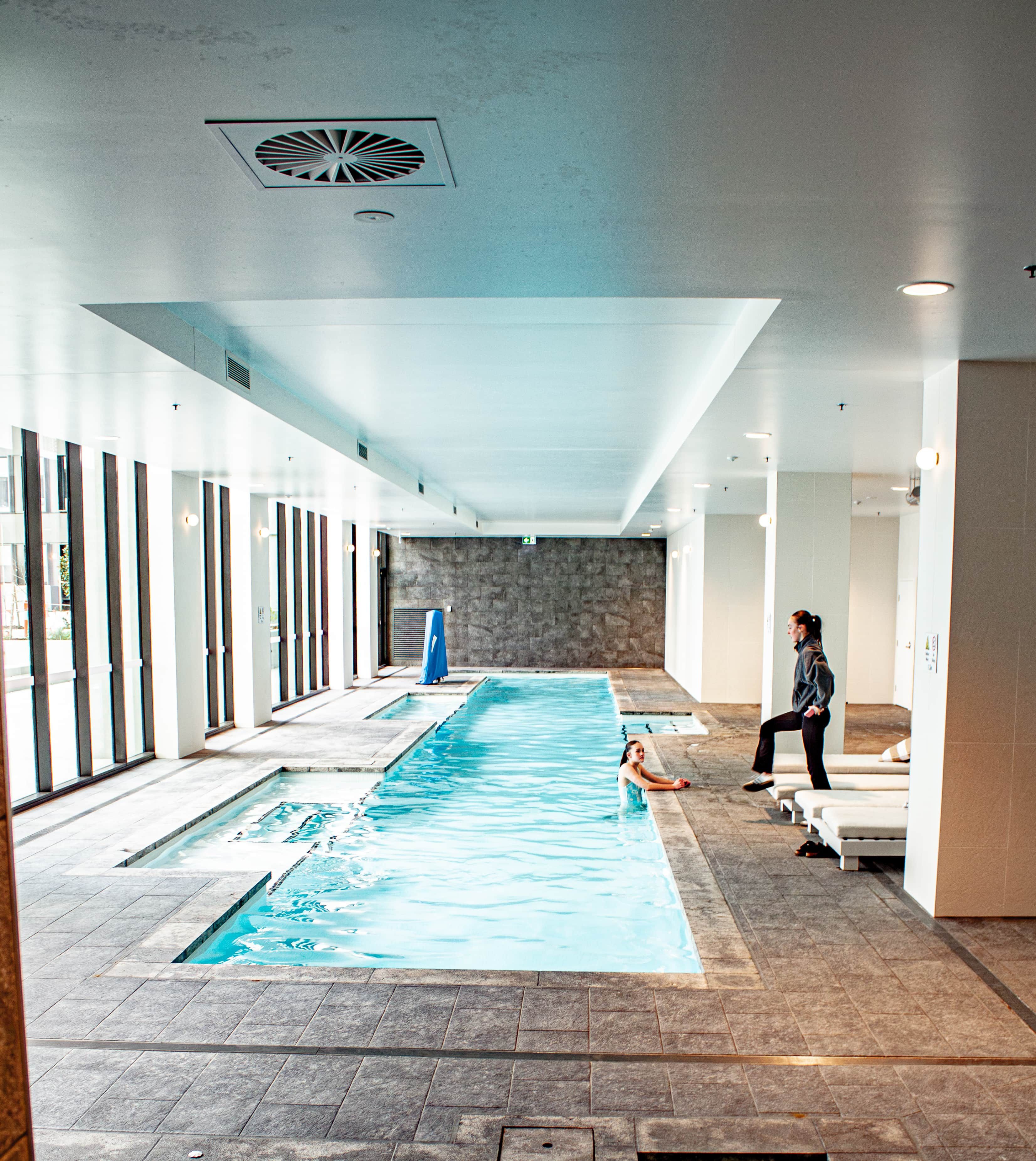 A heated pool