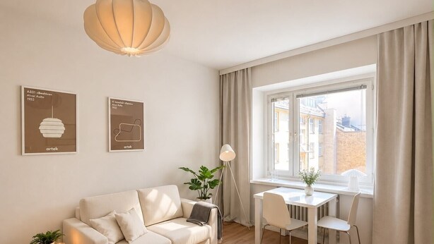 Living area - Bright Design District Studio in Helsinki (Helsinki)
