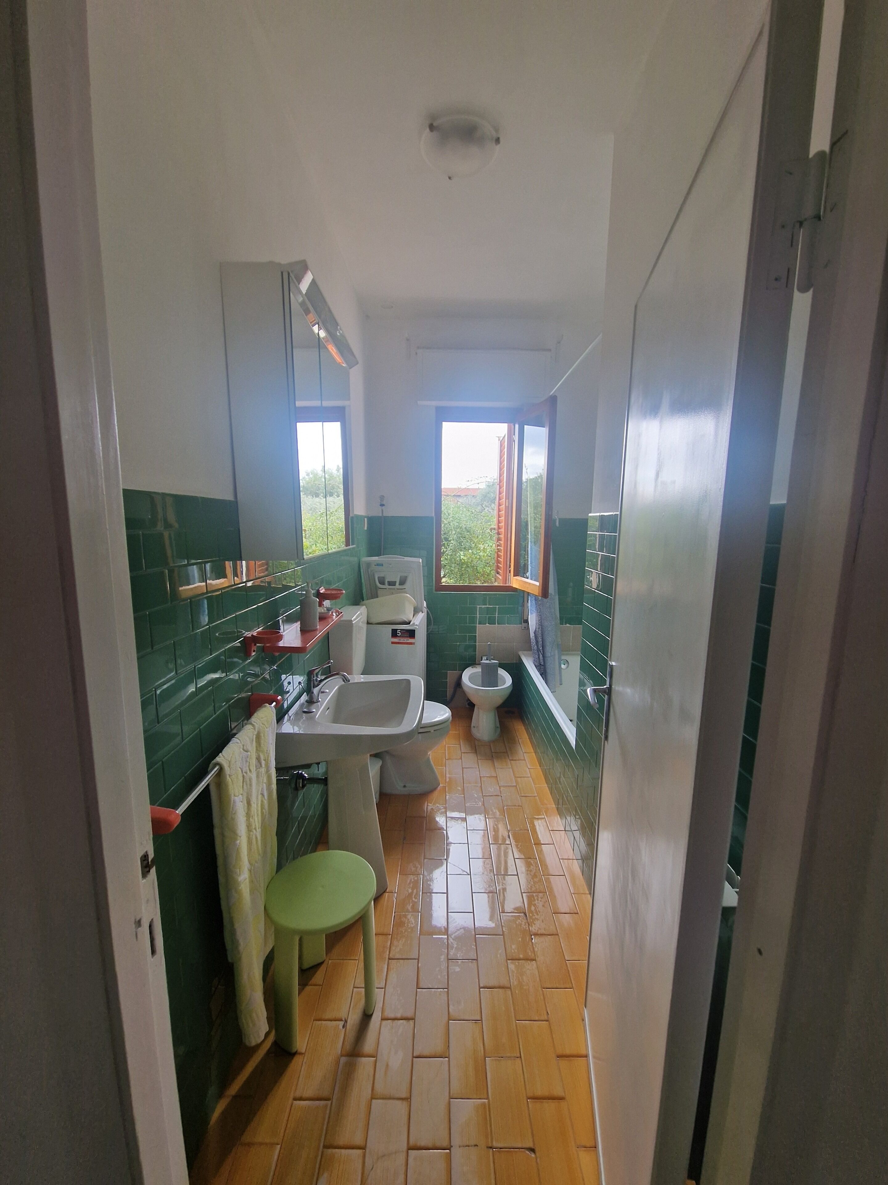 Hair dryer, bidet, toilet paper