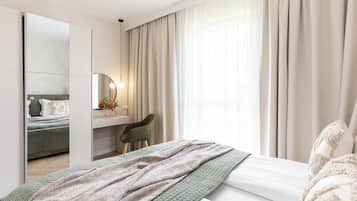 Superior-Apartment, 1 Schlafzimmer, Klimaanlage | Hochwertige Bettwaren, Bügeleisen/Bügelbrett, kostenloses WLAN