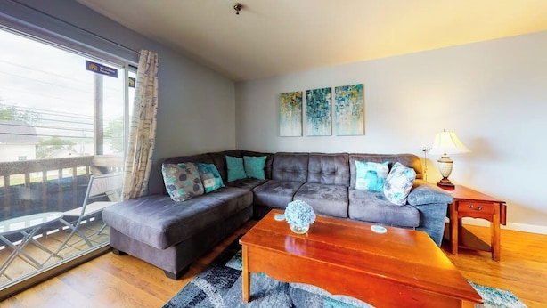 Living area - Inviting 1BR Lakeview 2nd-Floor | Balcony (Gilford)