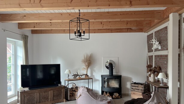 Living area - Stayplace No. 3: Spacious Hygge Half-Timbered House with Top Amenities (Garstedt)
