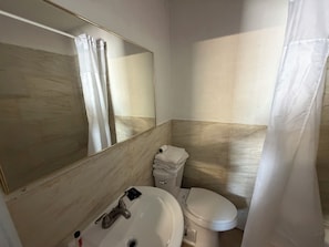 客房, 1 张大床 | 浴室 | 毛巾、卫生纸
