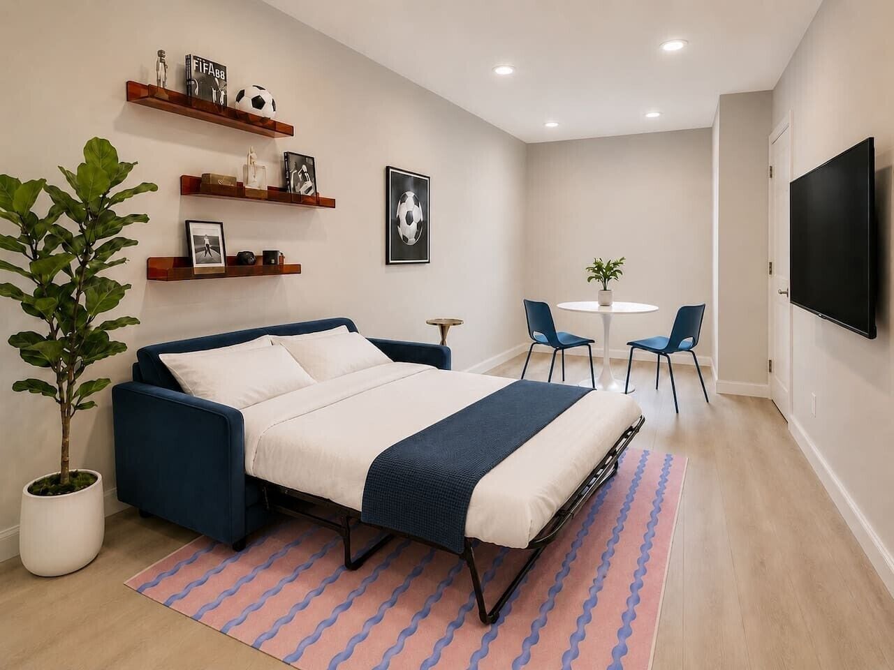 Desk, iron/ironing board, WiFi, bed sheets