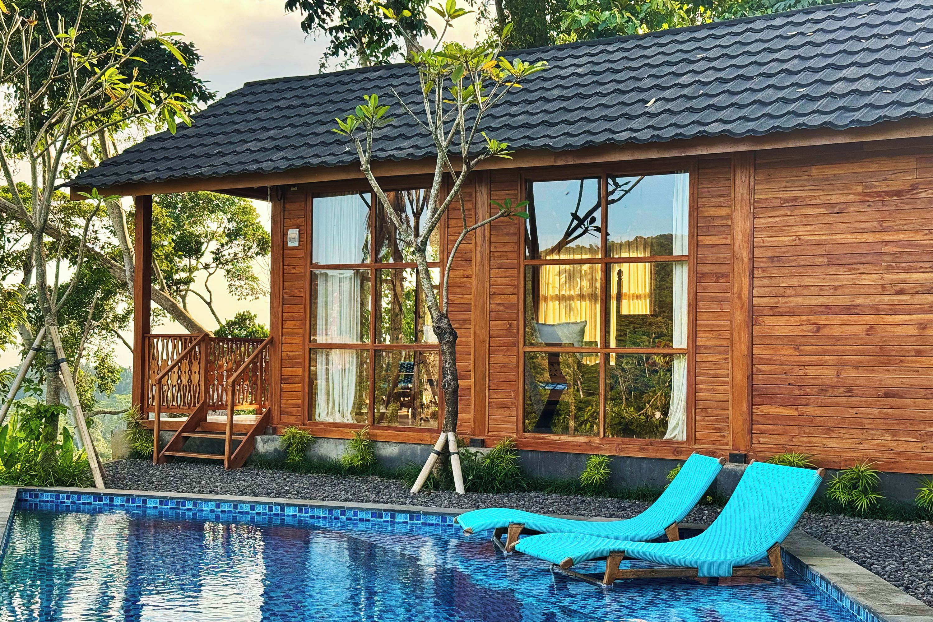 Deluxe Double Room, 1 Queen Bed, Valley View | Pool | Outdoor pool