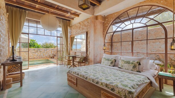 Biệt thự Deluxe, 2 phòng ngủ, quang cảnh một góc biển | Két bảo mật tại phòng, màn/rèm cản sáng 