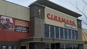 A CINEMARK NEXTGEN theater with a large sign advertising an upgrade to the movie theater experience. - 2 Convenient Rooms w/ Kitchen for Group Stays Near Outlets of Des Moines -1.3 mi (Altoona)