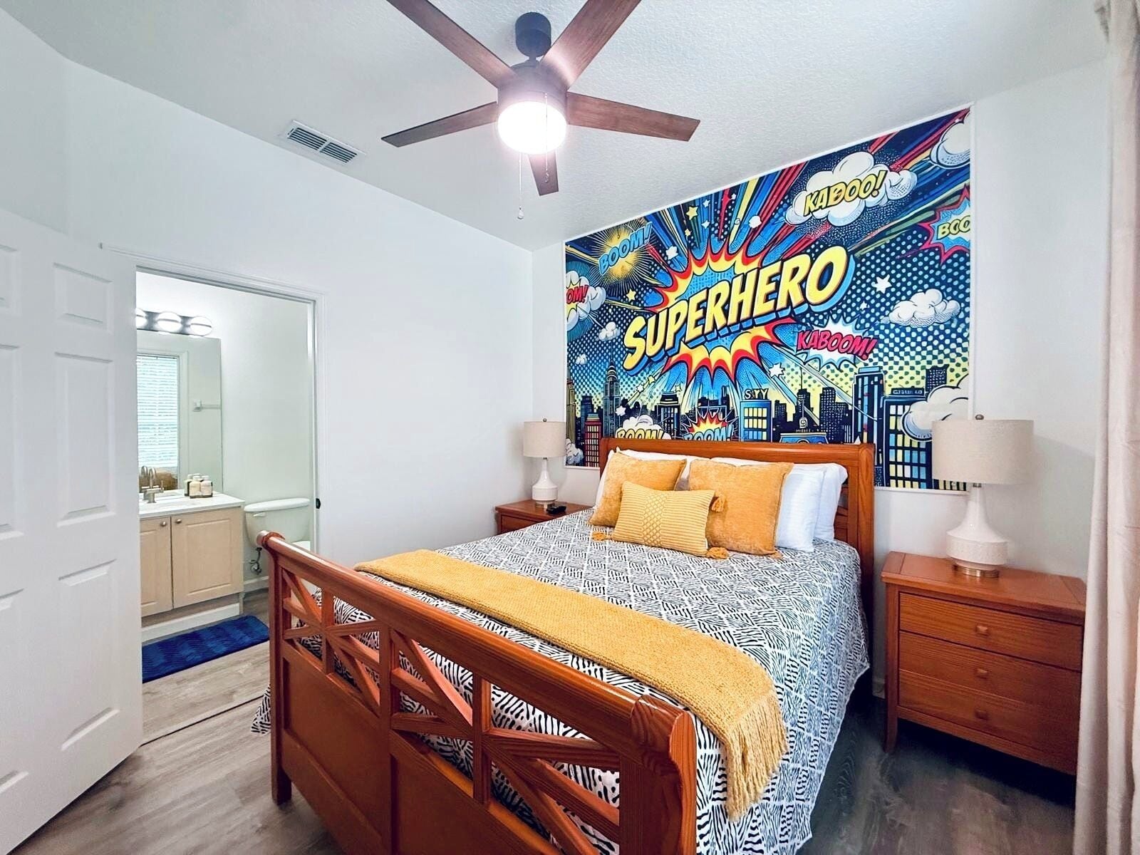 3 habitaciones, tabla de planchar con plancha, wifi y ropa de cama 