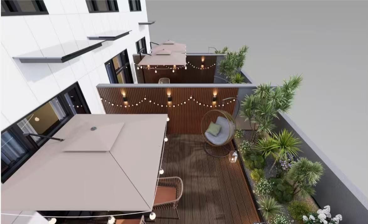 Executive Twin Room, 2 Double Beds, Patio, City View | Outdoor dining