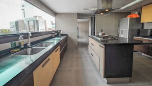 Private kitchen - Elegant 6BR Polanco Apt with amazing location | Sleeps 21 | Jacuzzi Tub! (Mexico City)