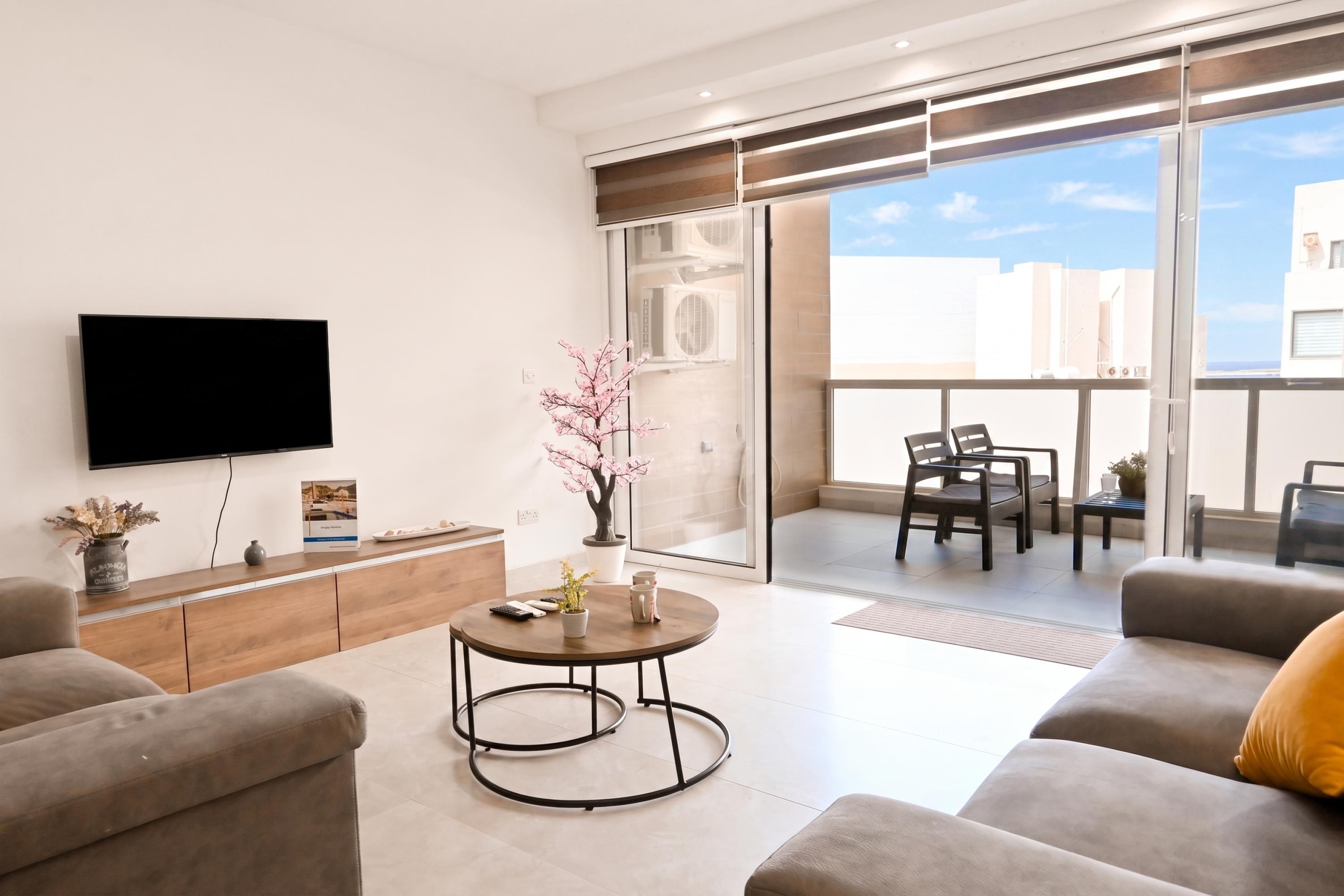 Familieleilighet, 3 soverom, 2 bad (Modern Lovely Sea-View 3 bdr Apart) | Oppholdsrom
