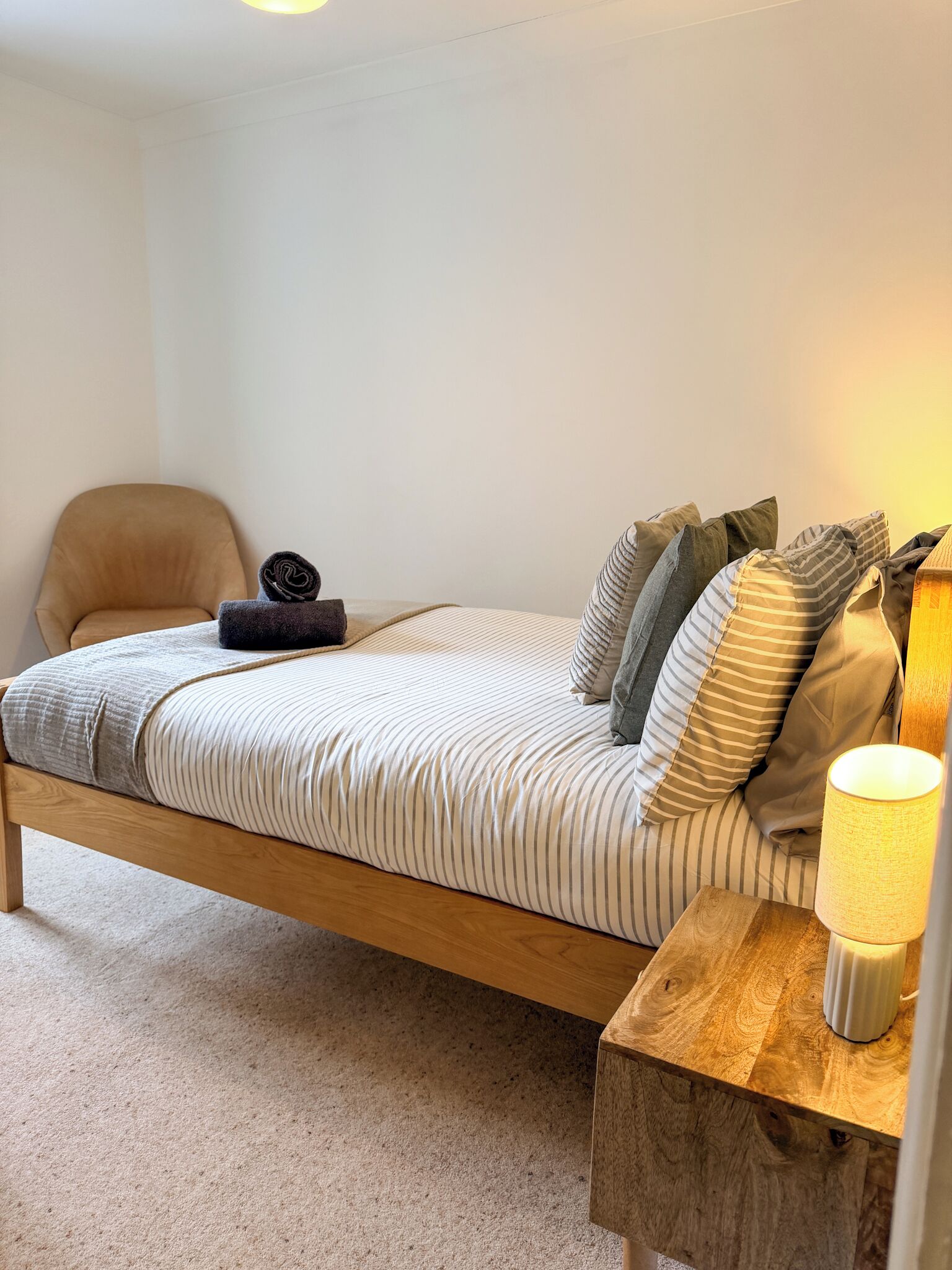 1 bedroom, desk, iron/ironing board, travel cot