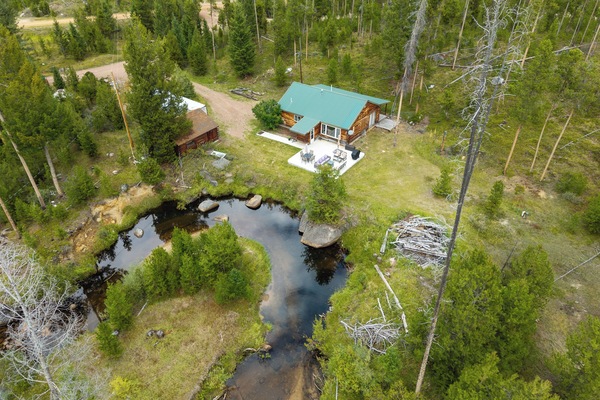 The creek is just steps from the cabin or enjoy the relaxing sounds from the patio.