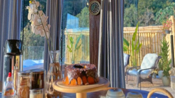 Standard-Chalet, Seeblick | Speisen im Freien