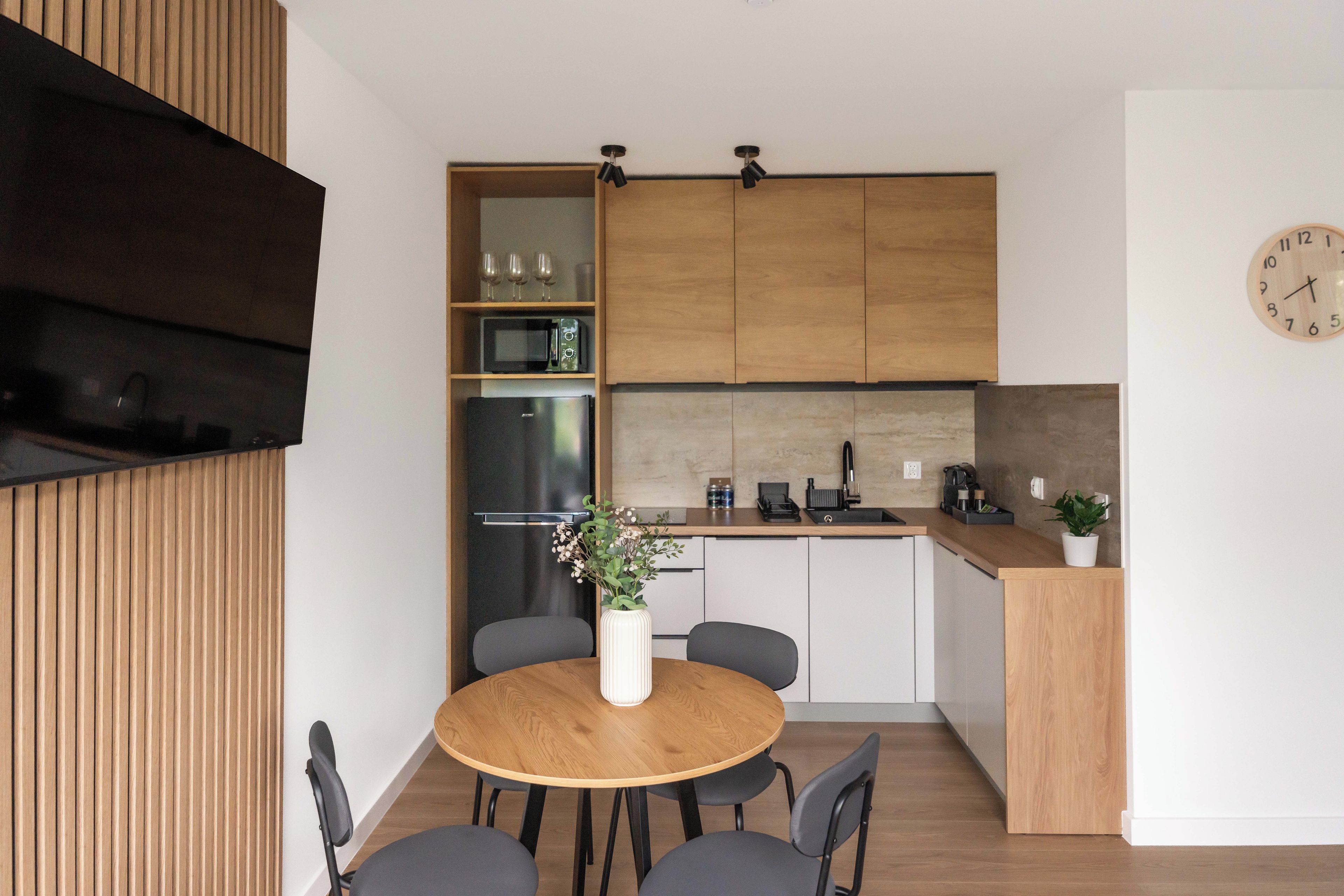 Comfort Apartment, 1 Bedroom, Balcony, Garden View | Private kitchen