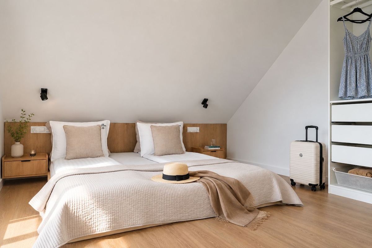Appartement Confort, 1 chambre, climatisation, vue jardin | Literie de qualité supérieure, fer et planche à repasser, Wi-Fi gratuit