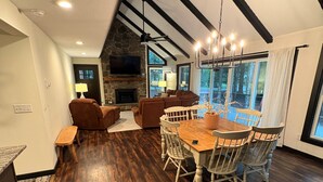 Dining - Modern 3BR, 2 Bath, Lake House with Firepit, Covered Porch & Year-Round Comfort (Greentown)