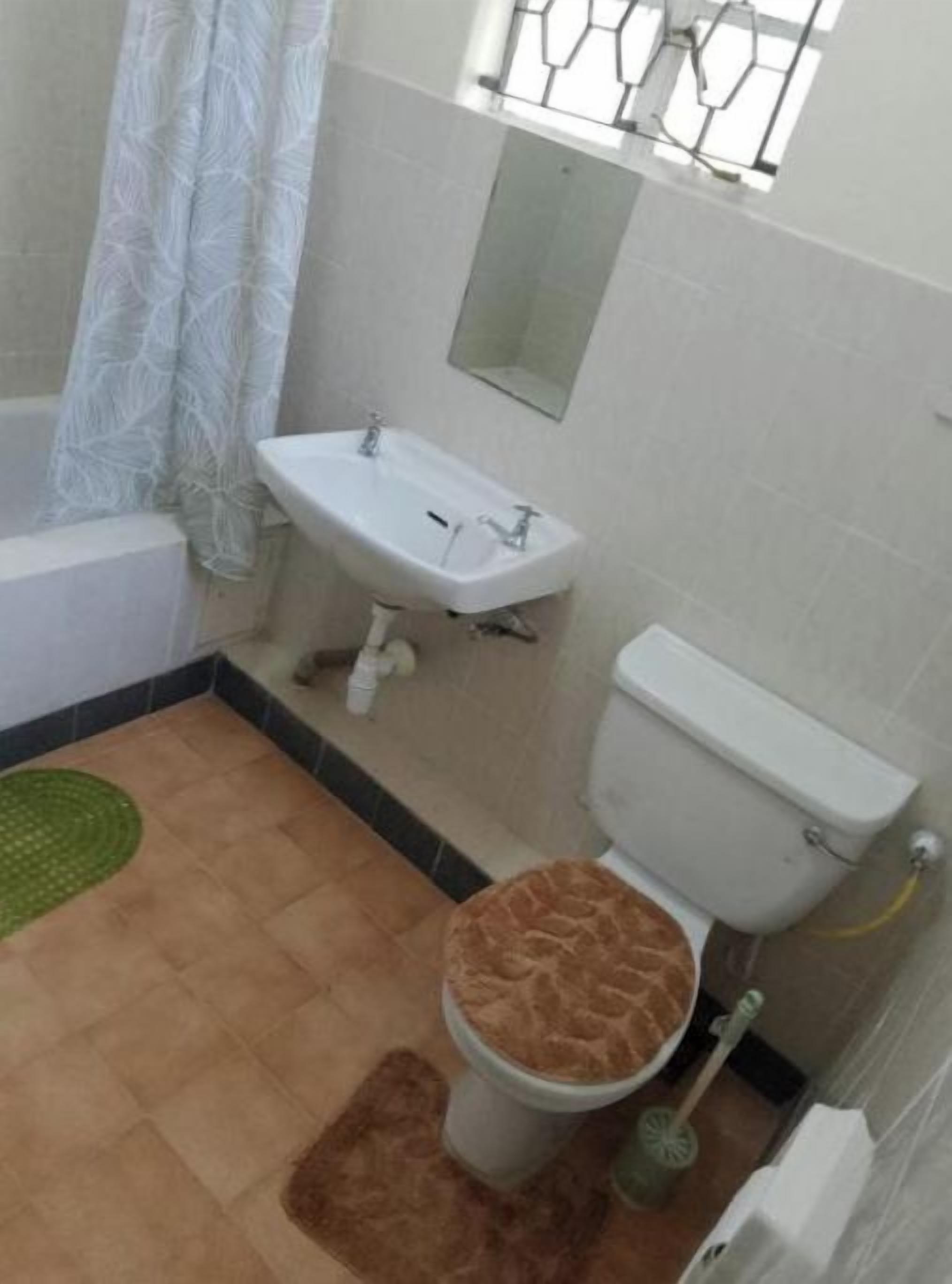 Shower, soap, toilet paper
