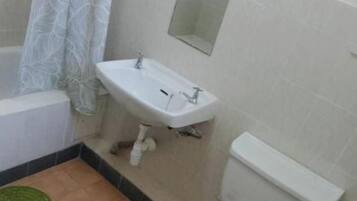 Shower, soap, toilet paper