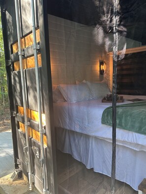 Unclassified image, 2 of 13, button - Cozy Cargo Cabin in Clarksville, VA perfect for a relaxing couples getaway! (Clarksville)