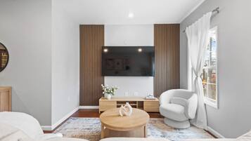 Smart TV, table football, ping pong