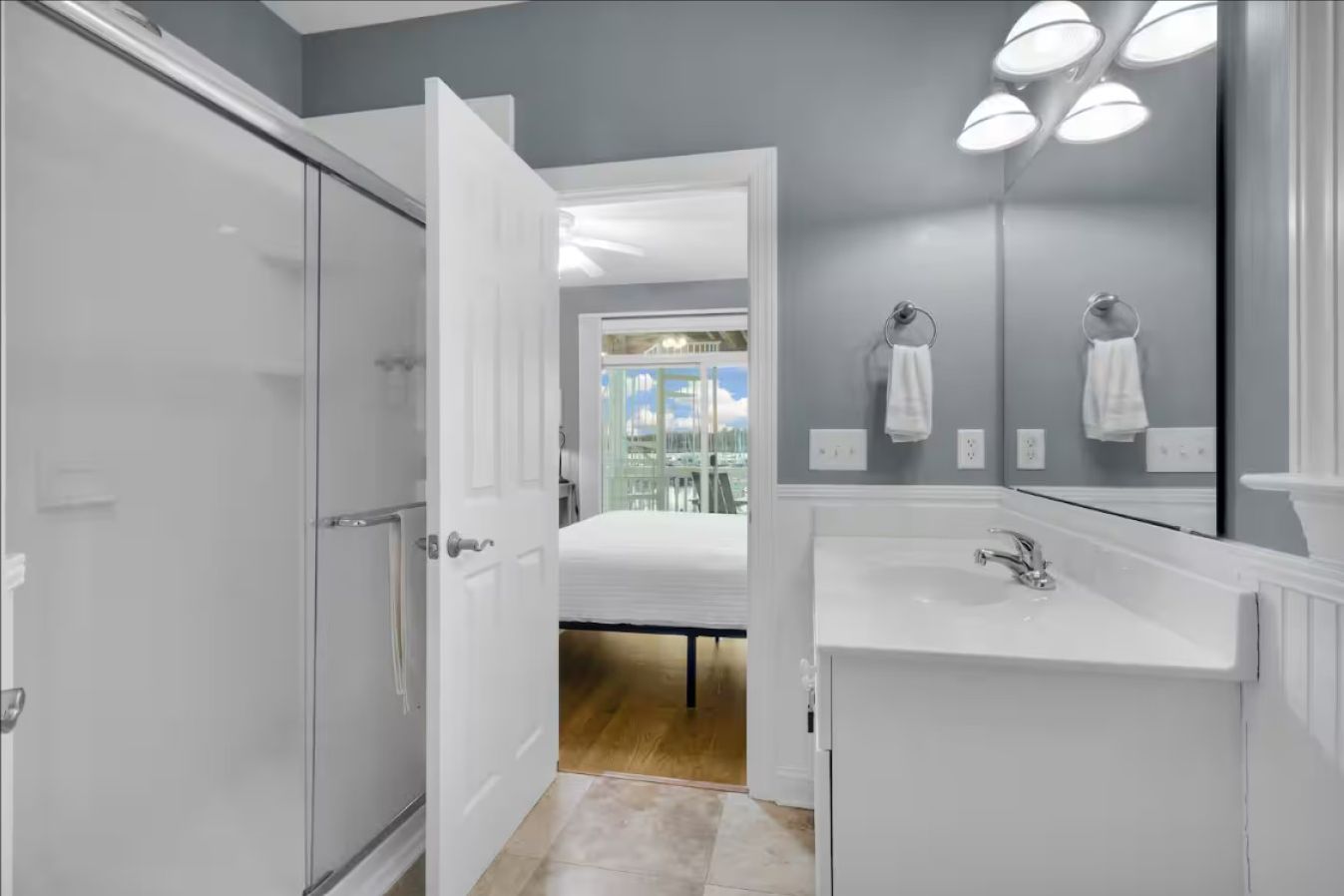 Master bath with walk-in shower