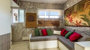 Living area - SHB Cobertura e Piscina Privativa  (GUARUJÁ)