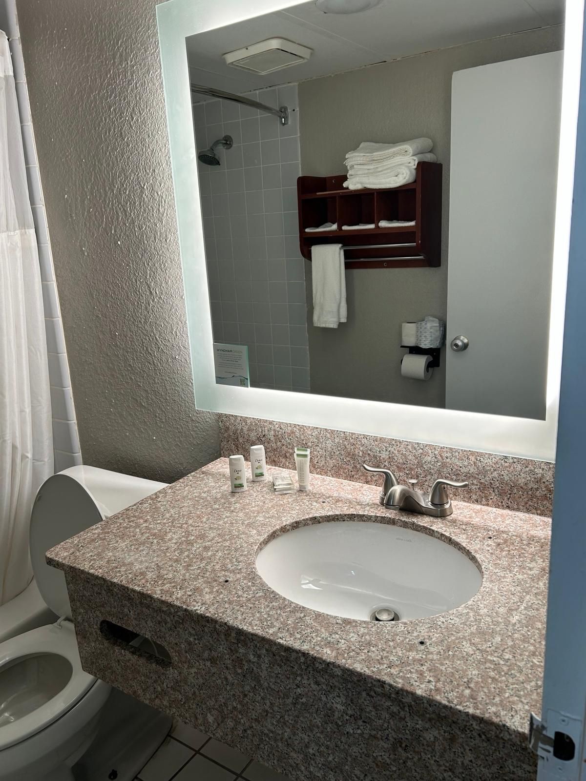 Towels, soap, toilet paper