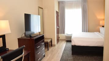 Desk, iron/ironing board, WiFi (free), bed sheets