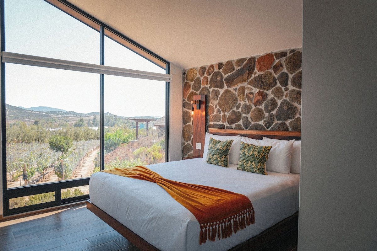 Chambre, plusieurs lits, vue vignoble | Wi-Fi gratuit