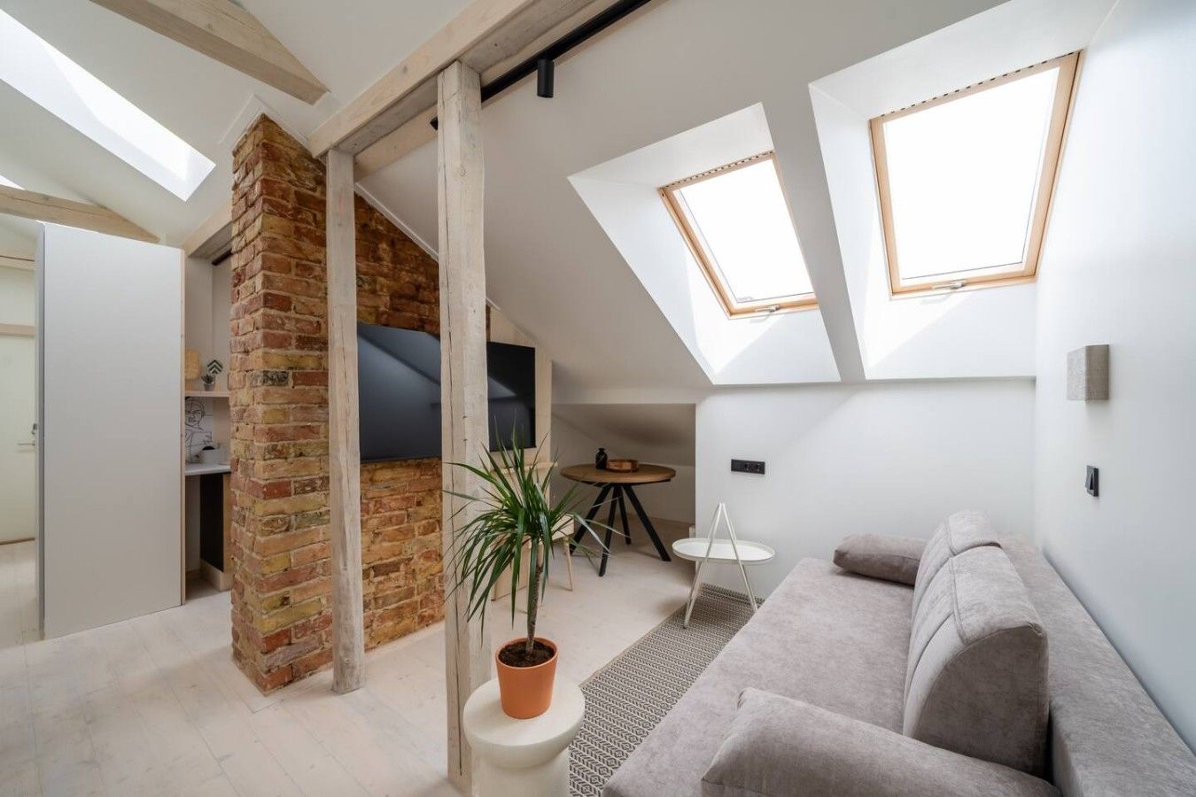 Stylish Scandi-loft Gem With Exposed Brick & Beams - Riga
