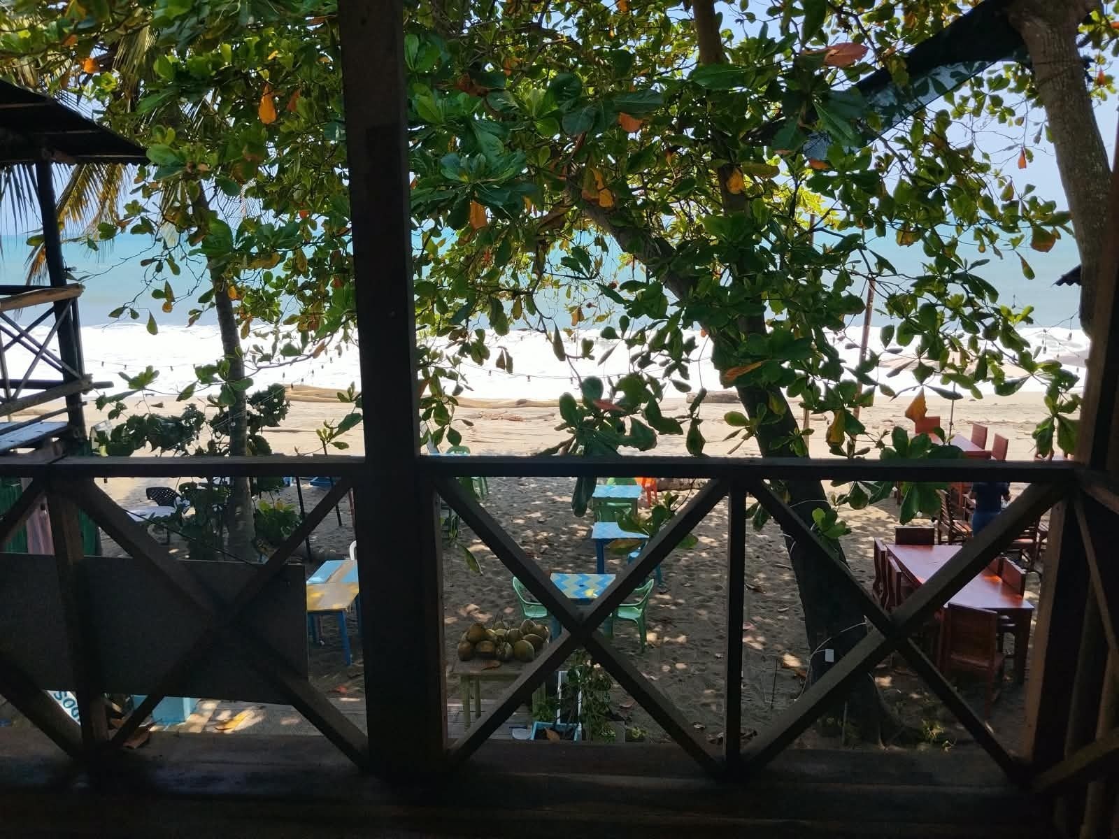 Un restaurant situé en bord de mer, avec une terrasse et vue sur l’océan.