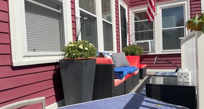 Village Retreat: Walk to Historic Town – Private Deck, Grill & Off-Street Parking