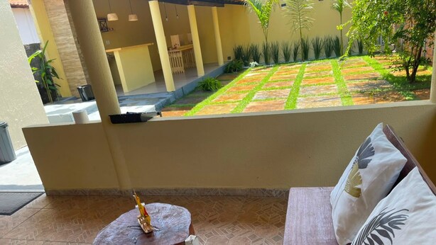 Terrace/patio - Casa Refúgio Caminho das Dunas: Your rest very close to the Lençóis Maranhenses. (Barreirinhas)
