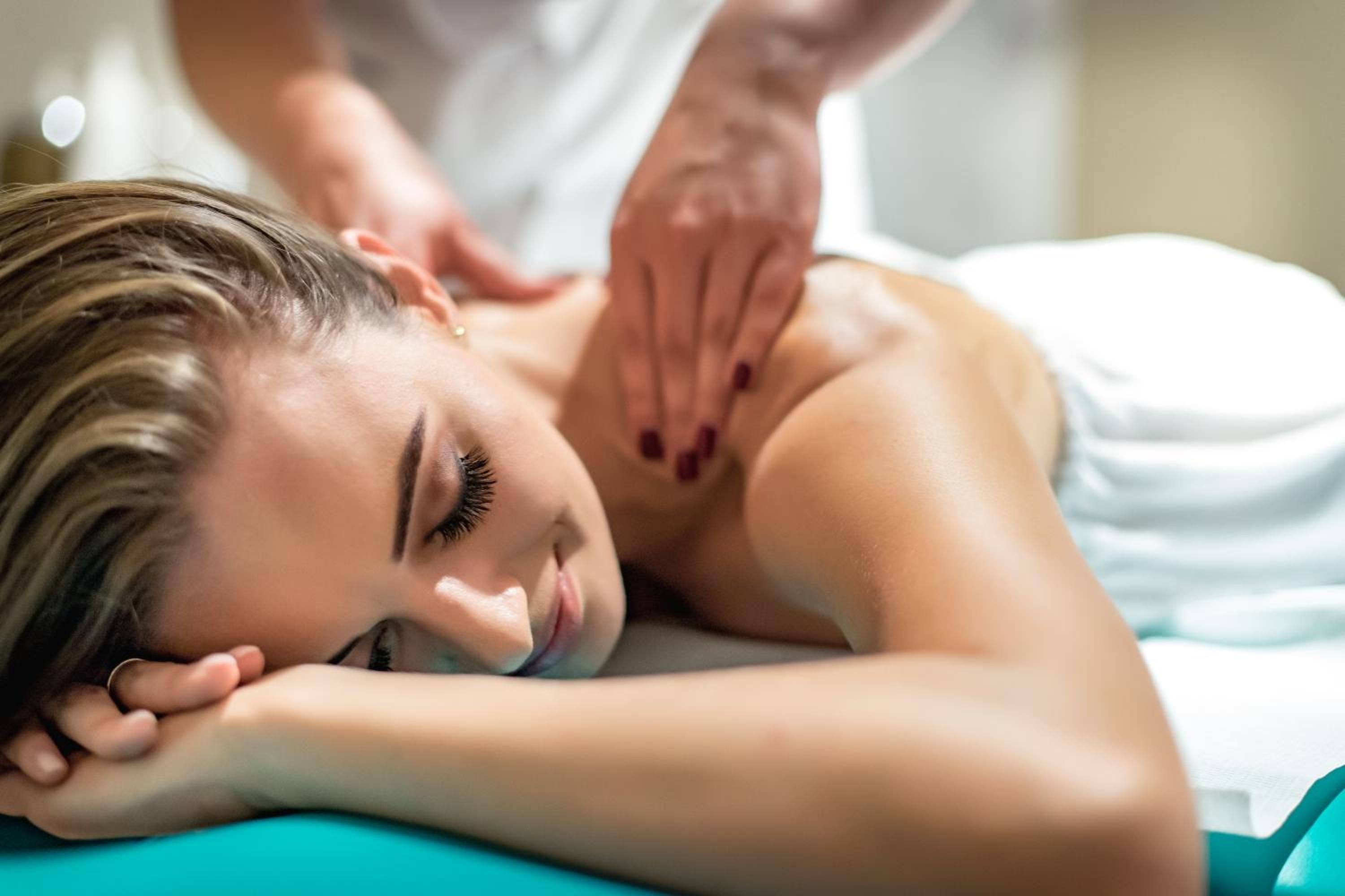 A person receiving a massage.