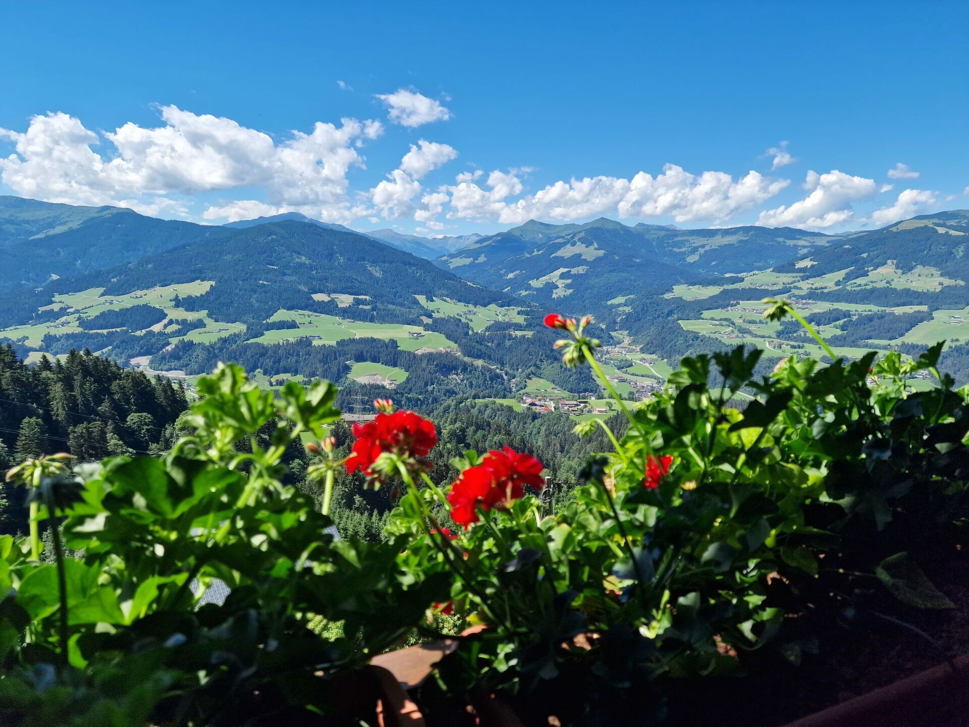 A mountainous landscape with a clear sky.