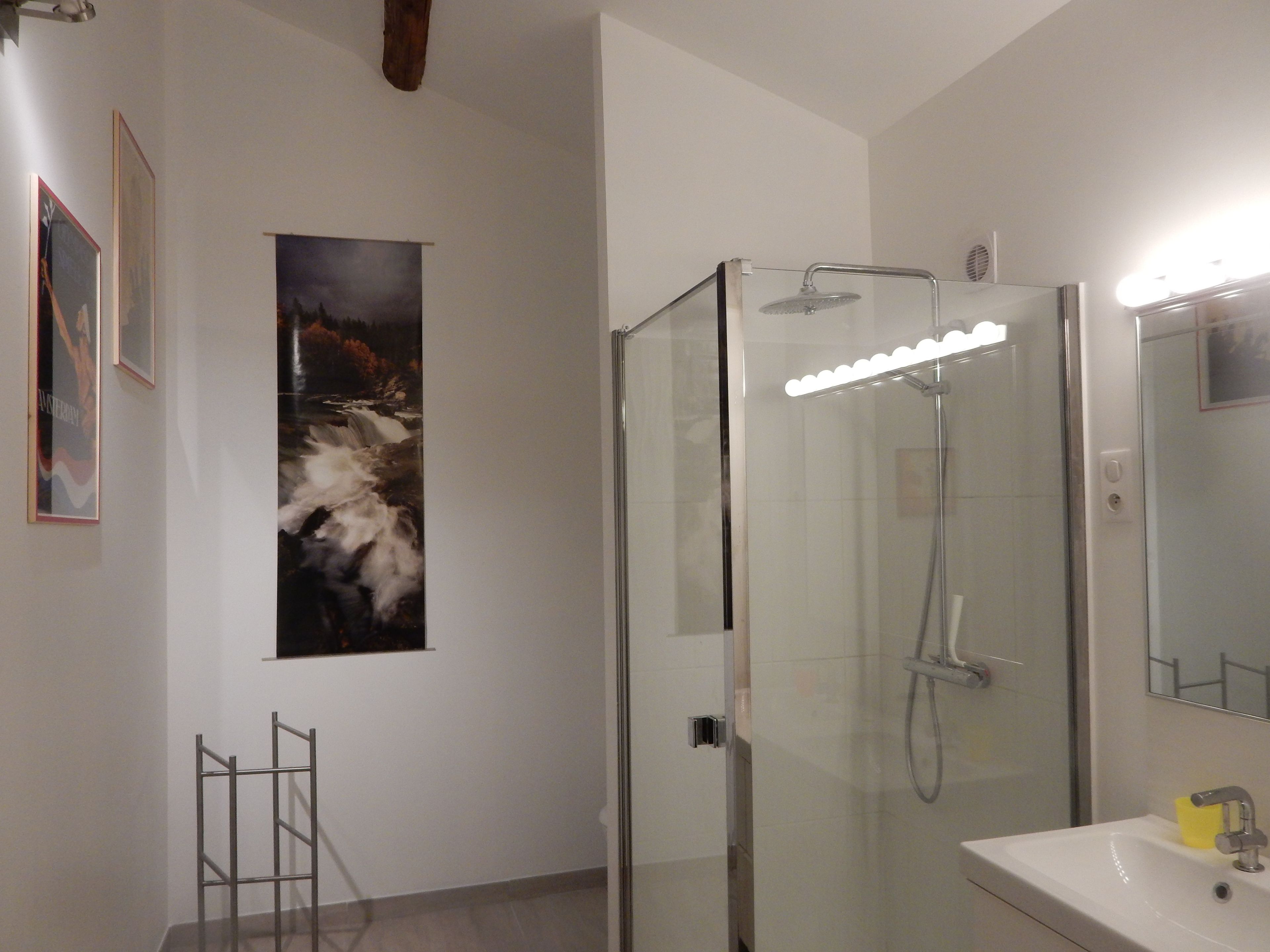 Shower, hair dryer
