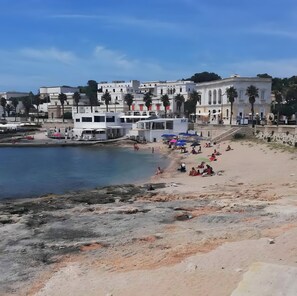 A coastal area with a beach, buildings, and a clear sky. - Apartment 'Amata Villa Vacanza' with Private Garden, Wi-Fi and Air Conditioning (Santa Maria di Leuca)