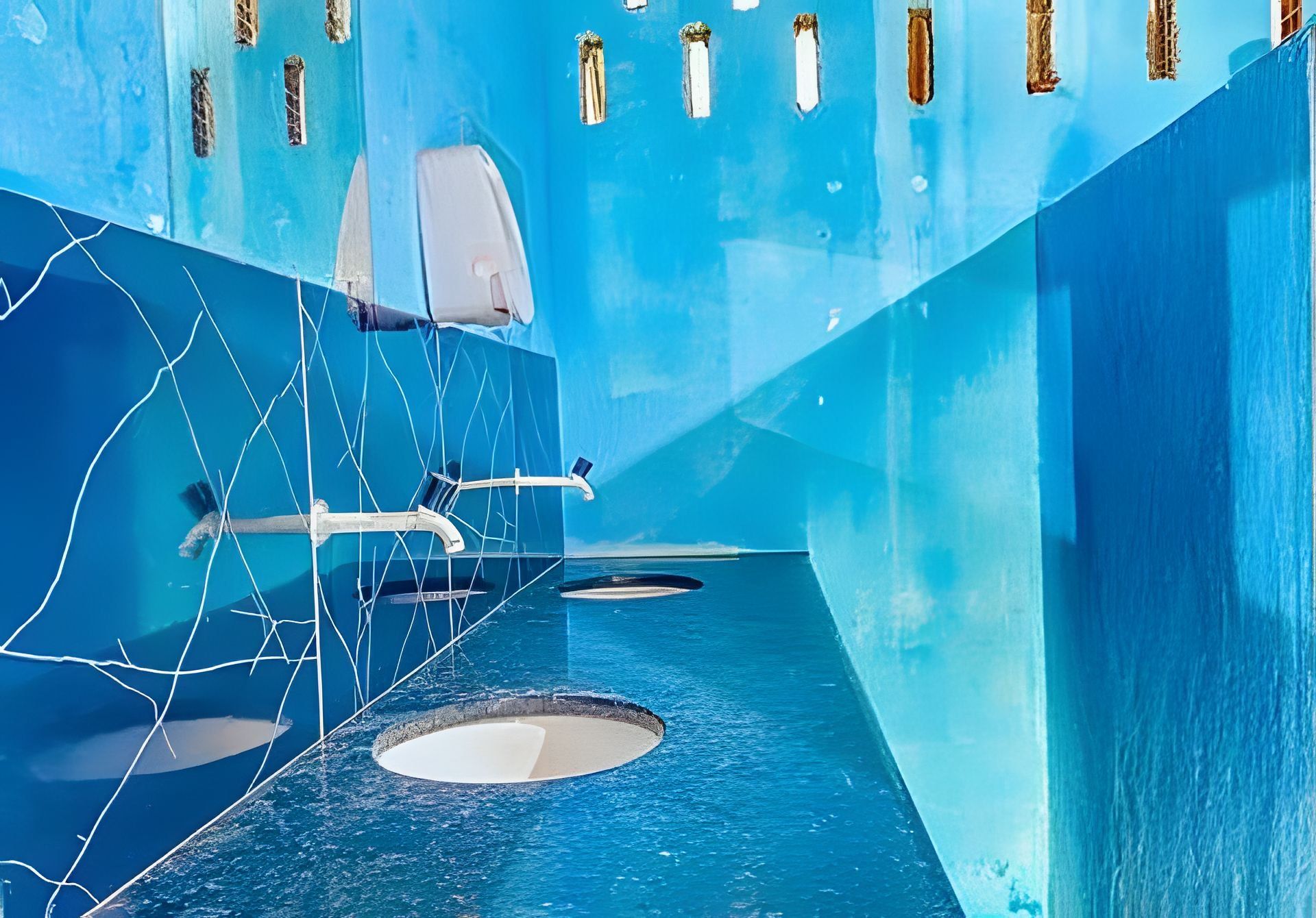Una piscina interior con agua cristalina, múltiples carriles y un diseño moderno.