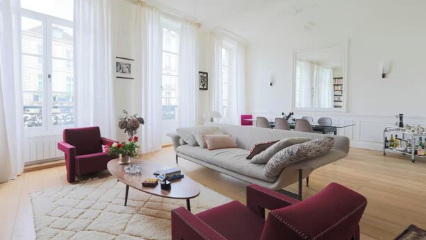 Living area - ELEGANT PARISIAN 100M² APARTMENT CLOSE TO PLACE DES VOSGES, MARAIS & BASTILLE (Paris)