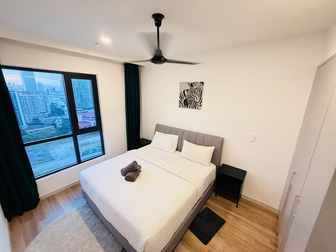 Luxury Apartment, 2 Bedrooms, Balcony, City View | Desk, laptop workspace, soundproofing, iron/ironing board