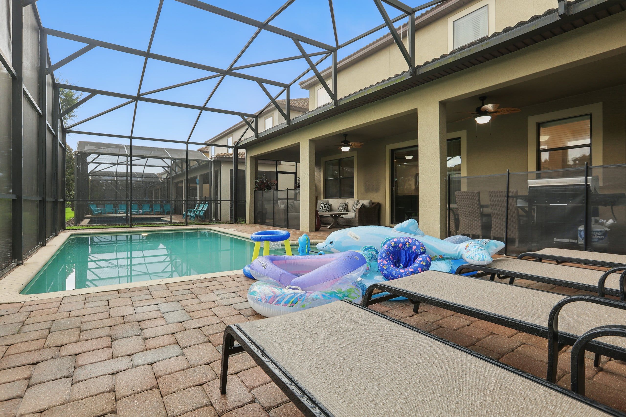 A heated pool