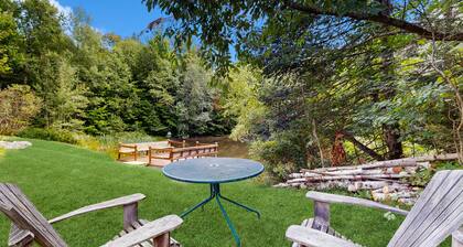 Serene Stowe Retreat | Private hot tub, pond, and countryside views