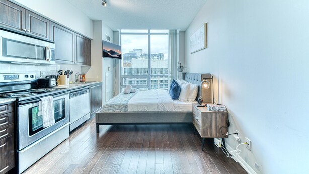 Studio Suite Klasik, 1 Tempat Tidur Queen, Bebas Asap Rokok, pemandangan kota | Area keluarga