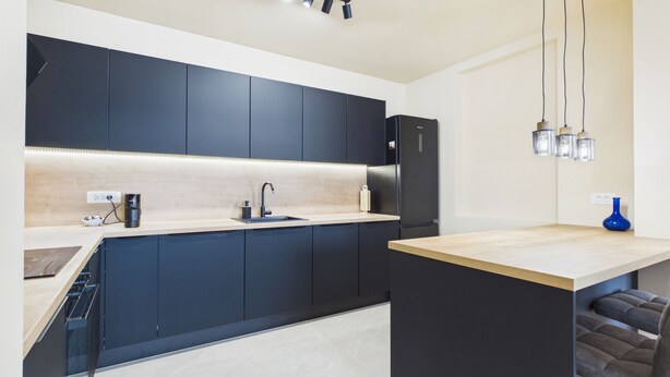 Private kitchen - New Suite 3-bedroom Apartment With Sea View (Umag)