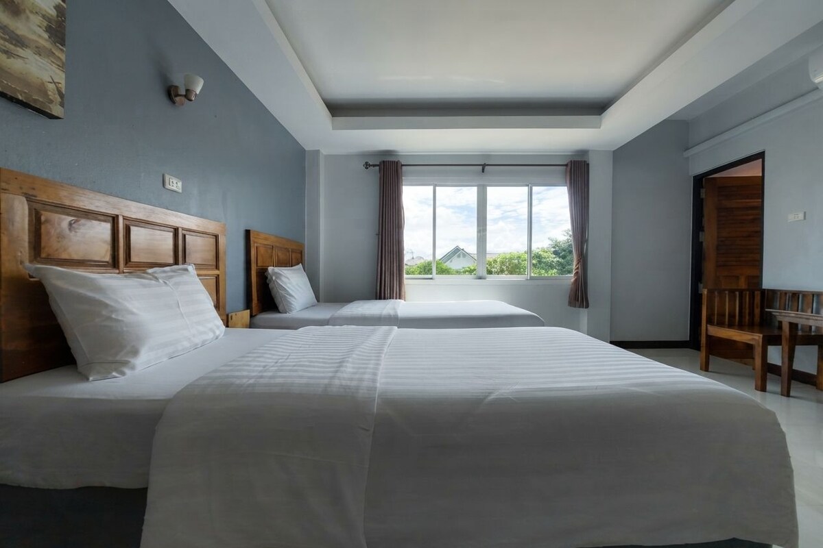 Quarto duplo, vista para a cidade