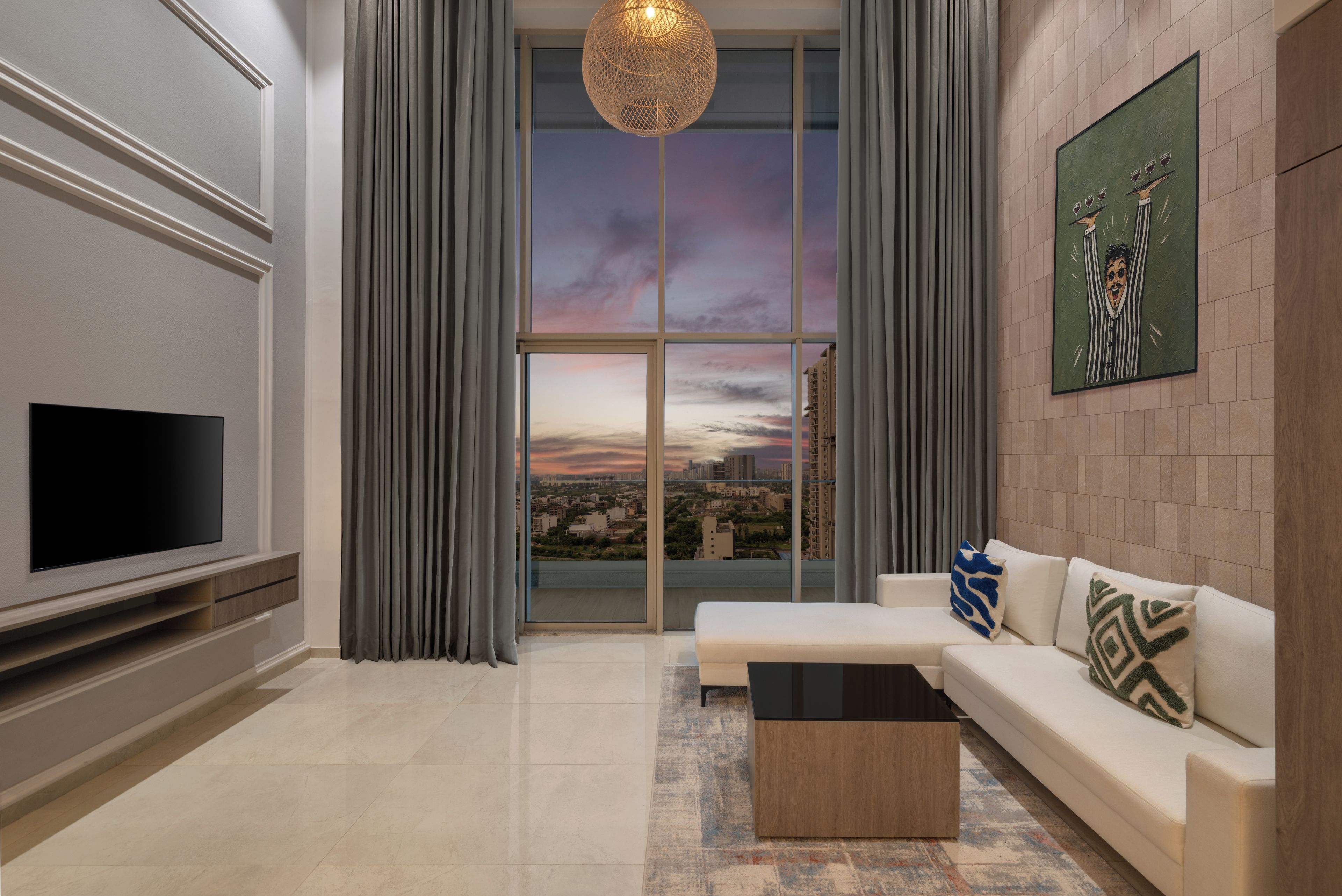  ONE MORE | Living area | 32-inch LCD TV with cable channels