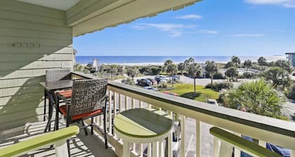 Front beach condo with amazing view, pool access, beach access, and pier!