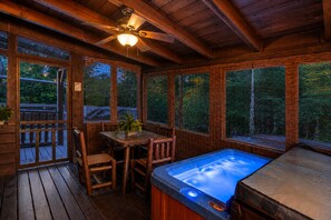 Outdoor dining - Private Theater & Hot tub with Arcade and 3 King Beds (Sevierville)